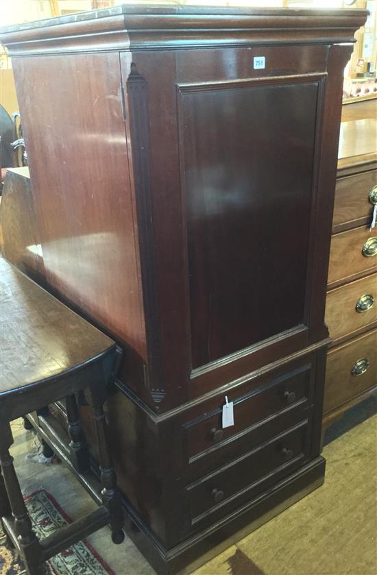 Edwardian mahogany pedestal cabinet